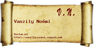 Vaszily Noémi névjegykártya